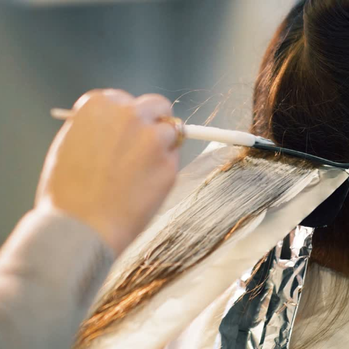Hair colour application